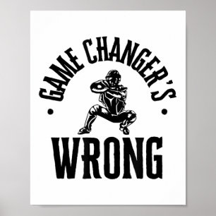 Poster Engraçado Jogador de Cotação de Baseball Errado