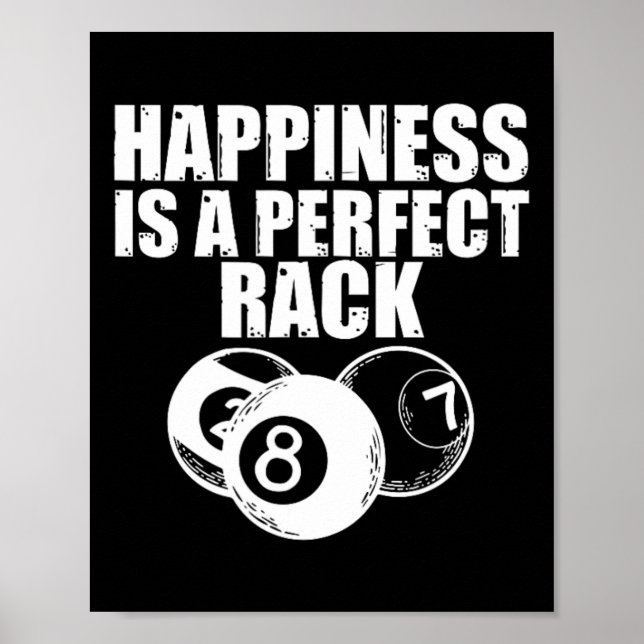 Poster Engraçado Jogo De Piscina Billiard Felicidade Notu (Frente)