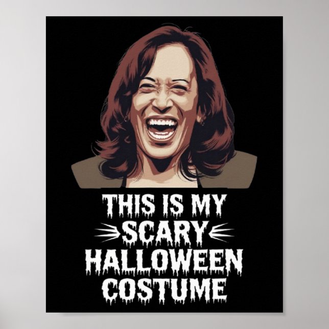 Poster Engraçado Kamala Harris Este É Meu Cos De Hallowee (Frente)
