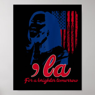Poster Engraçado Kamala Harris Para Um Futuro Mais Brilha