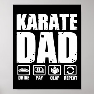 Poster Engraçado Karate Pai Artes Marciais Padre Humor Pa