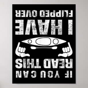 Poster Engraçado Kayaking Dizendo Kayak Uma Citação Humor