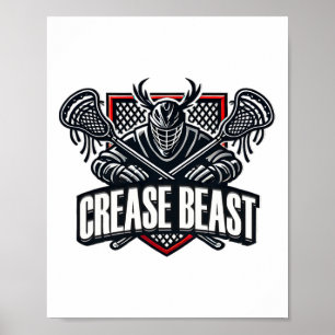 Poster Engraçado Lacrosse Ops Alerta De Lama De Borracha