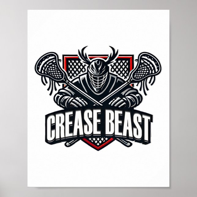 Poster Engraçado Lacrosse Ops Alerta De Lama De Borracha (Frente)