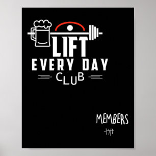Poster Engraçado Levantamento de Peso da Cerveja