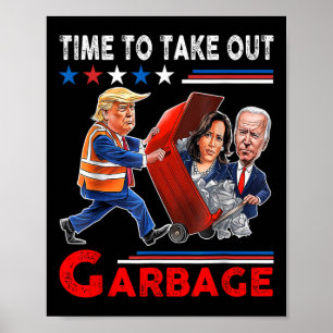 Poster Engraçado Lixo Para Trump 2024 - Hora De Sair