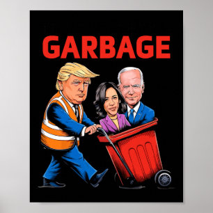 Poster Engraçado Lixo Para Trump 2024 - Hora De Sair