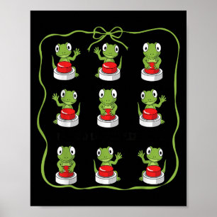Poster Engraçado Lizard Lizard Animal Button Meme