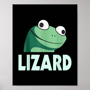 Poster Engraçado Lizard Lizard Memória Para Homens Mulher