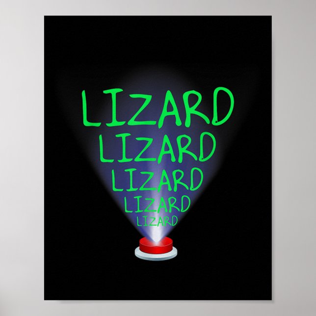 Poster Engraçado Lizard Trending Memory (Frente)