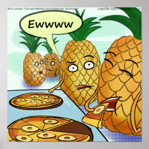 Poster Engraçado LTCartoons Pineapple Pizza Comic