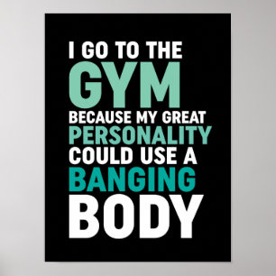 Poster Engraçado Malhação De Ginástica Eu Vou À Acad