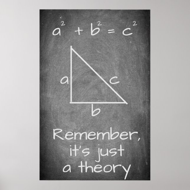 Poster Engraçado Matth Pythagorean Theorem Geometria (Frente)