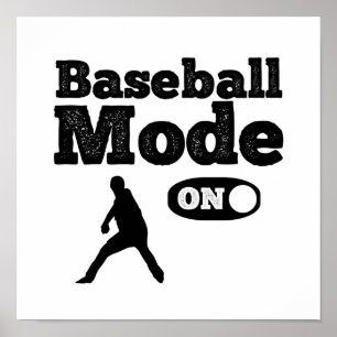Poster Engraçado modo Baseball em aspas dizendo