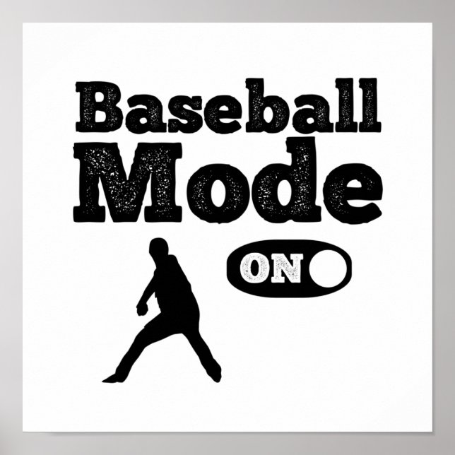 Poster Engraçado modo Baseball em aspas dizendo (Frente)