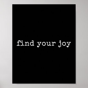 Poster Engraçado Motivacional Encontre Sua Alegria, Mulhe