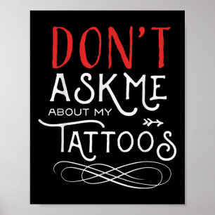 Poster Engraçado Não Me Pergunte Sobre Meus Piercings De