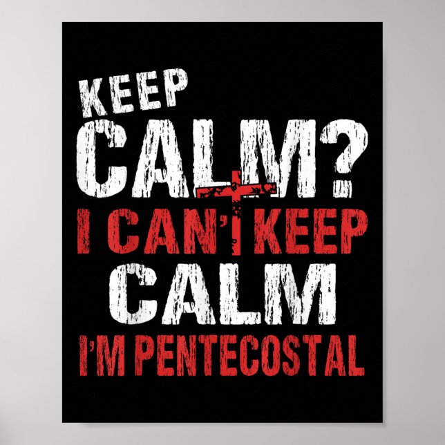 Poster Engraçado não poder manter a calma com o Pentecost (Frente)
