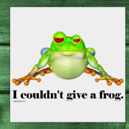 Poster Engraçado não podia dar um desenho de Sapo