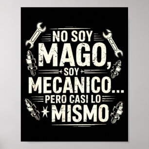 Poster Engraçado Não Sou Mago Sou Mecânico Mecânico de Ca