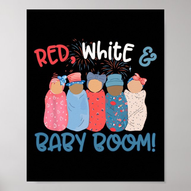 Poster Engraçado Nascer Vermelho E Sala De Bebê No Quarto (Frente)
