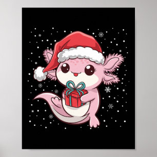 Poster Engraçado Natal Axolotl Xmas Axolotl Para Homens M