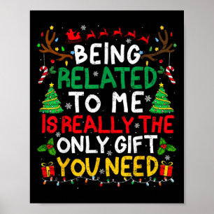 Poster Engraçado Natal Estar Relacionado A Minha Família 