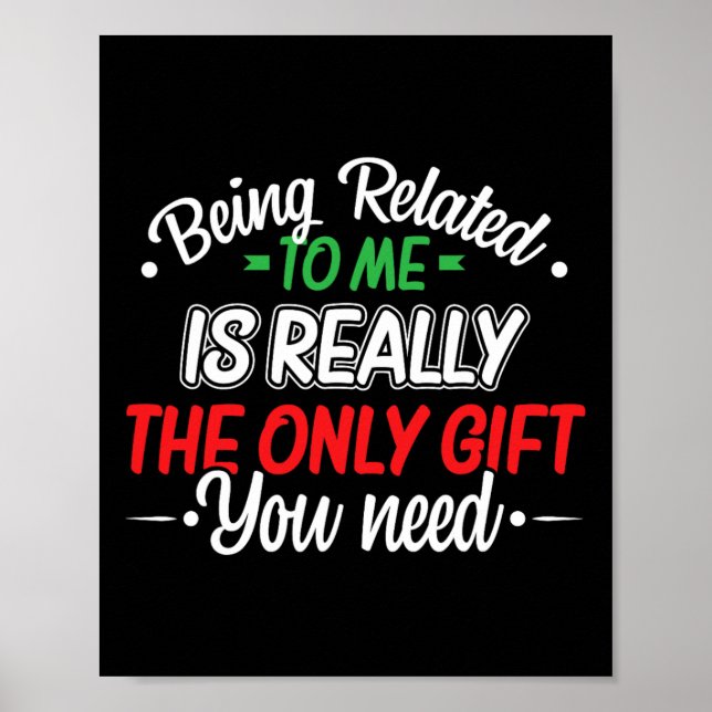 Poster Engraçado Natal Estar Relacionado À Piada Da Minha (Frente)