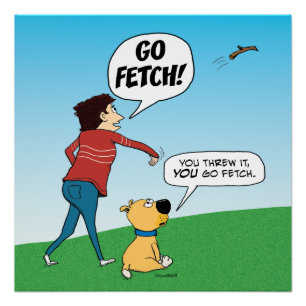 Póster Engraçado nenhum cão do esforço