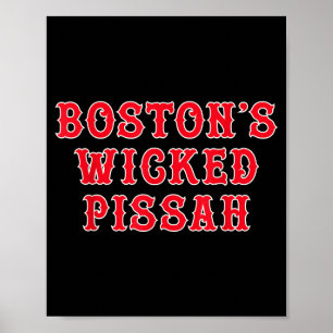 Poster Engraçado Nova Inglaterra Boston's Wicked Ah