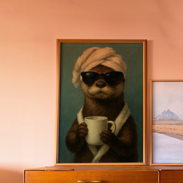 Poster Engraçado Novo Café Arte Spa Day Amante de os anim (Criador carregado)