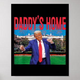 Poster Engraçado Pai Trump Pink 2024 Leve America Ck