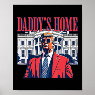 Poster Engraçado Pai Trump Pink 2024 Toma a América Ba