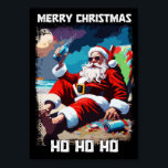 Poster Engraçado Papai Noel relaxando na pop de praia<br><div class="desc">Surfe engraçado no Santa Claus na ilustração da arte do pop de verão / Lustiger Weihnachtsmann, der in der Sommer-Pop-Art-Illustration surft / Divertido Papá Noel surfeando en la ilustración del arte pop de verano / Divertente Babbo Natale naviga nell'ilustrazione pop art estiva ✪ #NaumovskiArt #SantaClaus #Christmas Xmas #Engraçado #Surfar #Surf...</div>