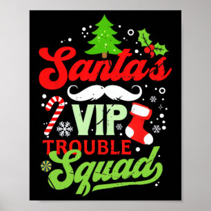 Poster Engraçado Papais noeis de Natal Problemas com o Es