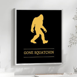 Póster Engraçado Pé Grande Sagatchin Sasquatch