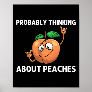 Poster Engraçado Peach Para Homens Mulheres Dançando Peac