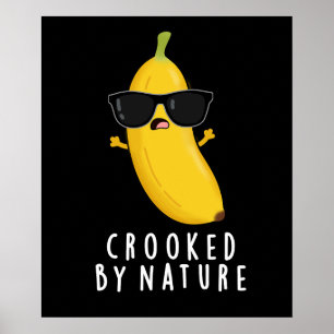 Poster Engraçado Pela Nature Funny Banana Pun Dark BG