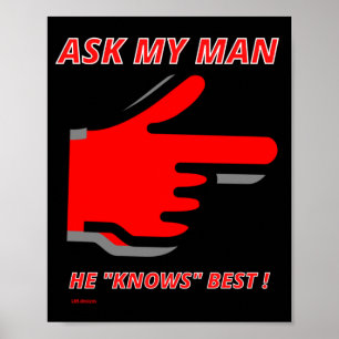 poster engraçado "PERGUNTE A MEU..."