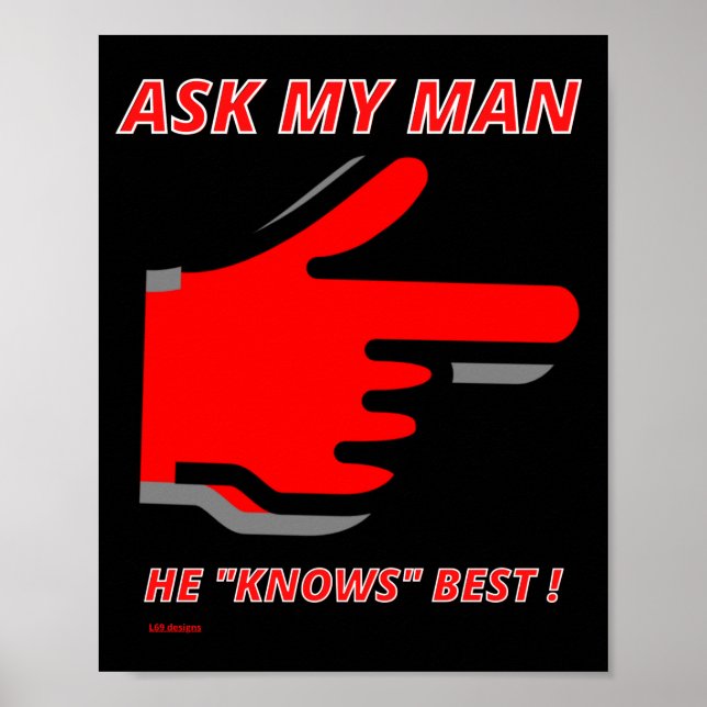 poster engraçado "PERGUNTE A MEU..." (Frente)