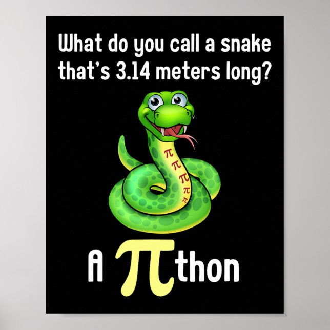 Poster Engraçado Pi Day Puns Pithon Math Professores Piad (Frente)