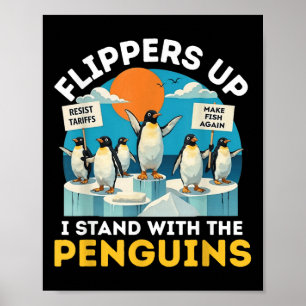 Poster Engraçado Pinguim Pé Para Cima Eu Pego O Pinguim