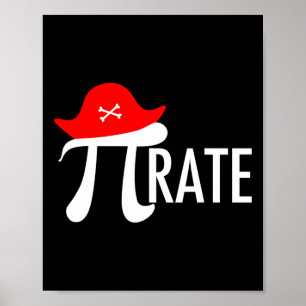 Poster Engraçado Pirate Math Pun - Símbolo de Humor Tee d