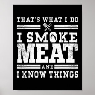Poster Engraçado Pitmaster Eu Fumo Churrasco De Carne Gif