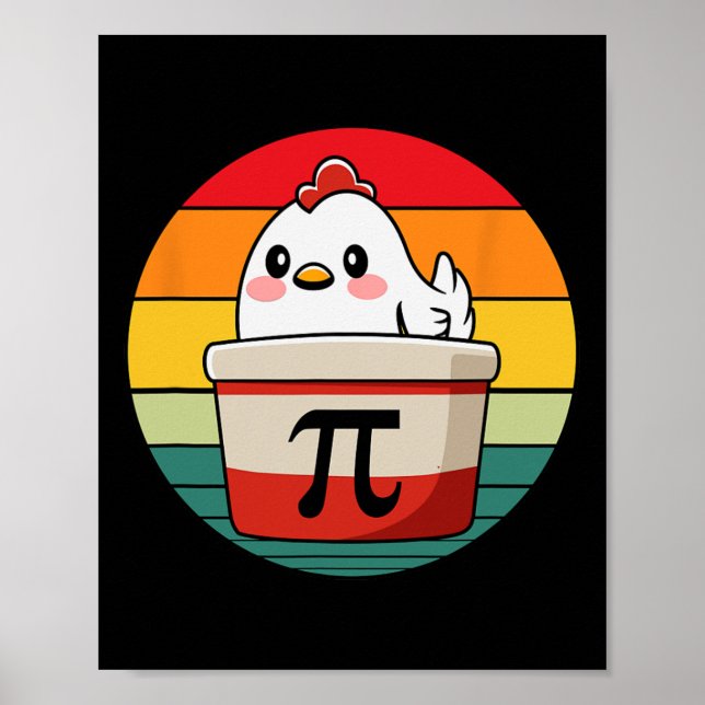Poster Engraçado Professor de Ciência da Matemática Pi Da (Frente)