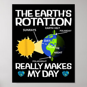 Poster Engraçado Professor de Ciência do Dia da Terra em