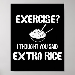 Poster Engraçado Pun, Exercise... Pensei Que Dissesse Ric