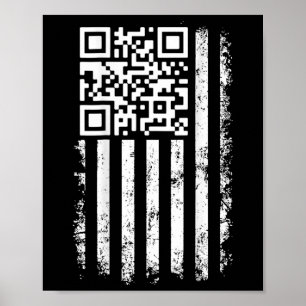 Poster Engraçado Qr Digitalize-Me Presidente Trump 4547 T