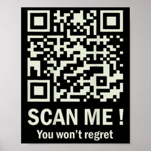 Poster Engraçado Qr Digitalize-me Trump 45_47 Tee Trump D