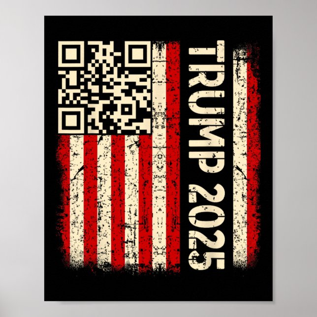 Poster Engraçado Qr Donald Trump Dancing 4745 Code Video (Frente)